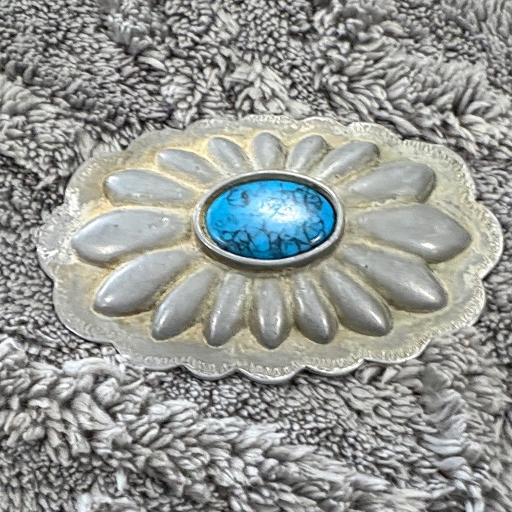 Vintage faux turquoise Concho Belt Accent